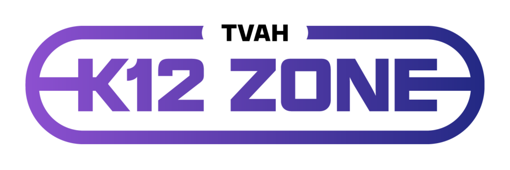 Le logo violet éclabousse l'image de marque de TVAH K12 Zone